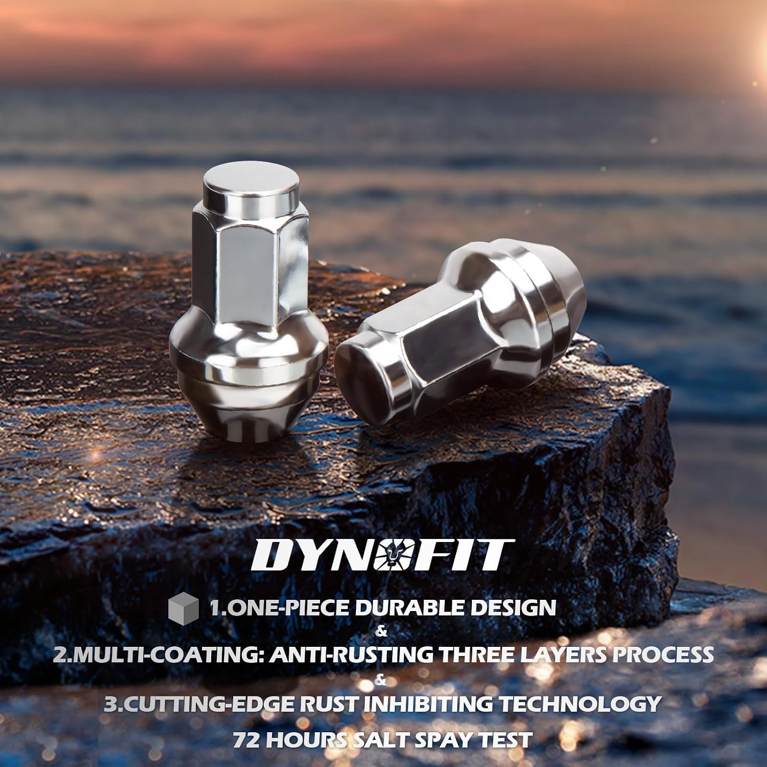 Dynofit 14x2 OEM Lug Nuts for F150 2004-2014, One-piece Factory Steel Tuner Nuts Compatible with Ford Expedition Navigator 03-14, Stock Wheel Nut Replace OE#BD142978 4L3Z1012A (Work on 14mm-2.0 Stud)