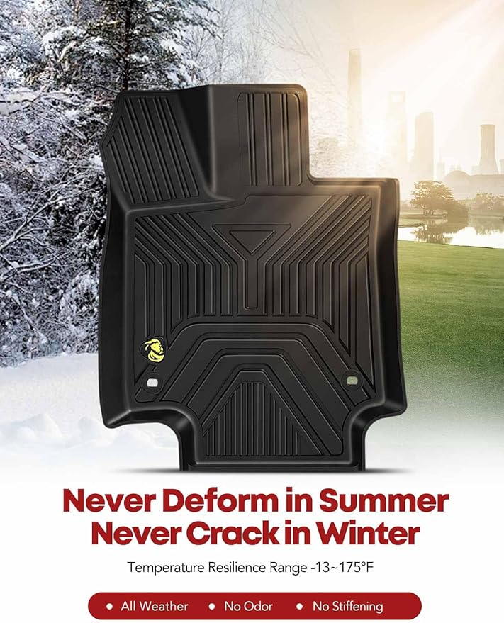 YHTAUTO Floor Mats Fit 2019-2025 Toyota RAV4, TPE All Weather Car Mats - Image 8