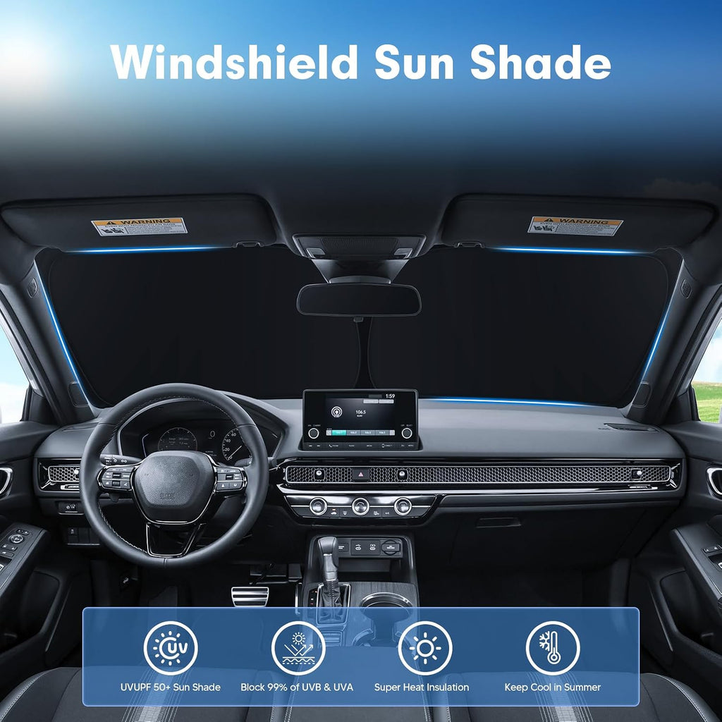 Mixsuper Liner Windshield Sun Shade for Subaru Outback 2020-2025 Windshield Sunshades Front Window Sun Shades Cover for Outback Accessories Foldable Sun Visor Keep Cool Block UV Heat