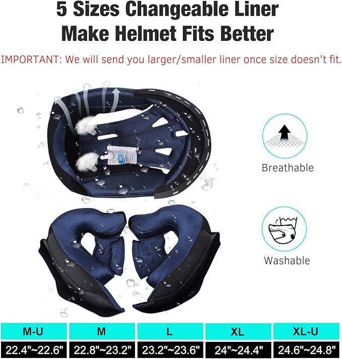 FreedConn BM2-S Bluetooth Motorcycle Helmet, Flip-Up Modular Motorbike Helmet - Image 8