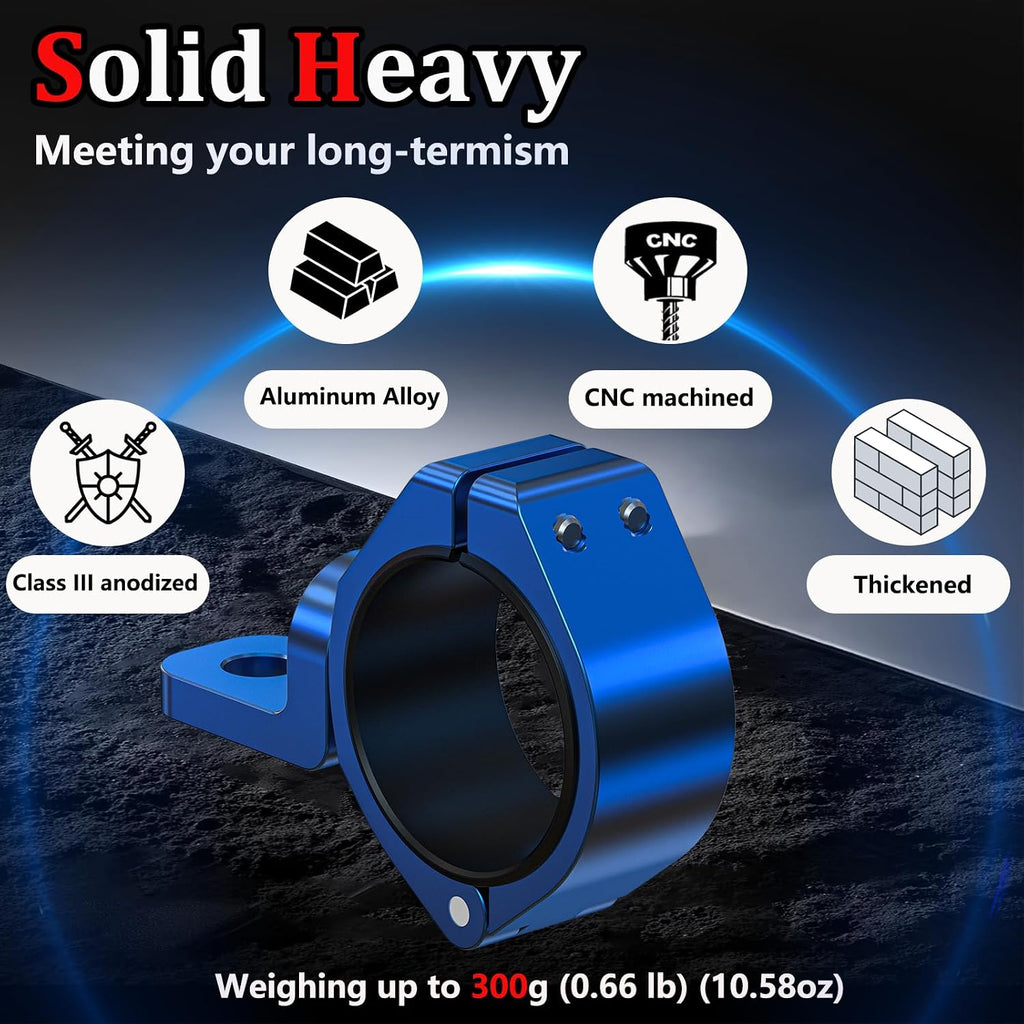 LOKTENWO 2 PCS Thicken Whip Light Mount CNC Aluminum Light Bar Mounts for Off-Road, 360°Adjustable UTV Whip Flag Mounting Roll Bar Clamp Fit 1.5''/1.75''/1.85''/2''/2.1'' Roll Cage