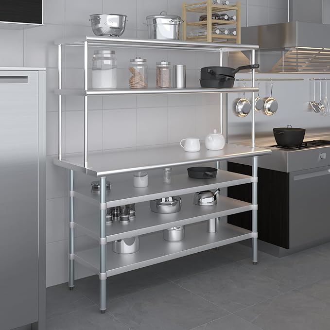 Amgood 24" x 60" Stainless Steel Work Table - Image 6