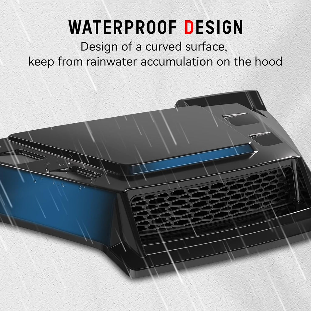 Sport Hood Scoop with Mesh for Honda Pioneer 1000 16-25, Black Front Hood Cover with Grill Vents Kit Air Flow Intake Hood Scoop for Honda Pioneer 1000-3 1000-5 1000-6 2016-2025 Accessories