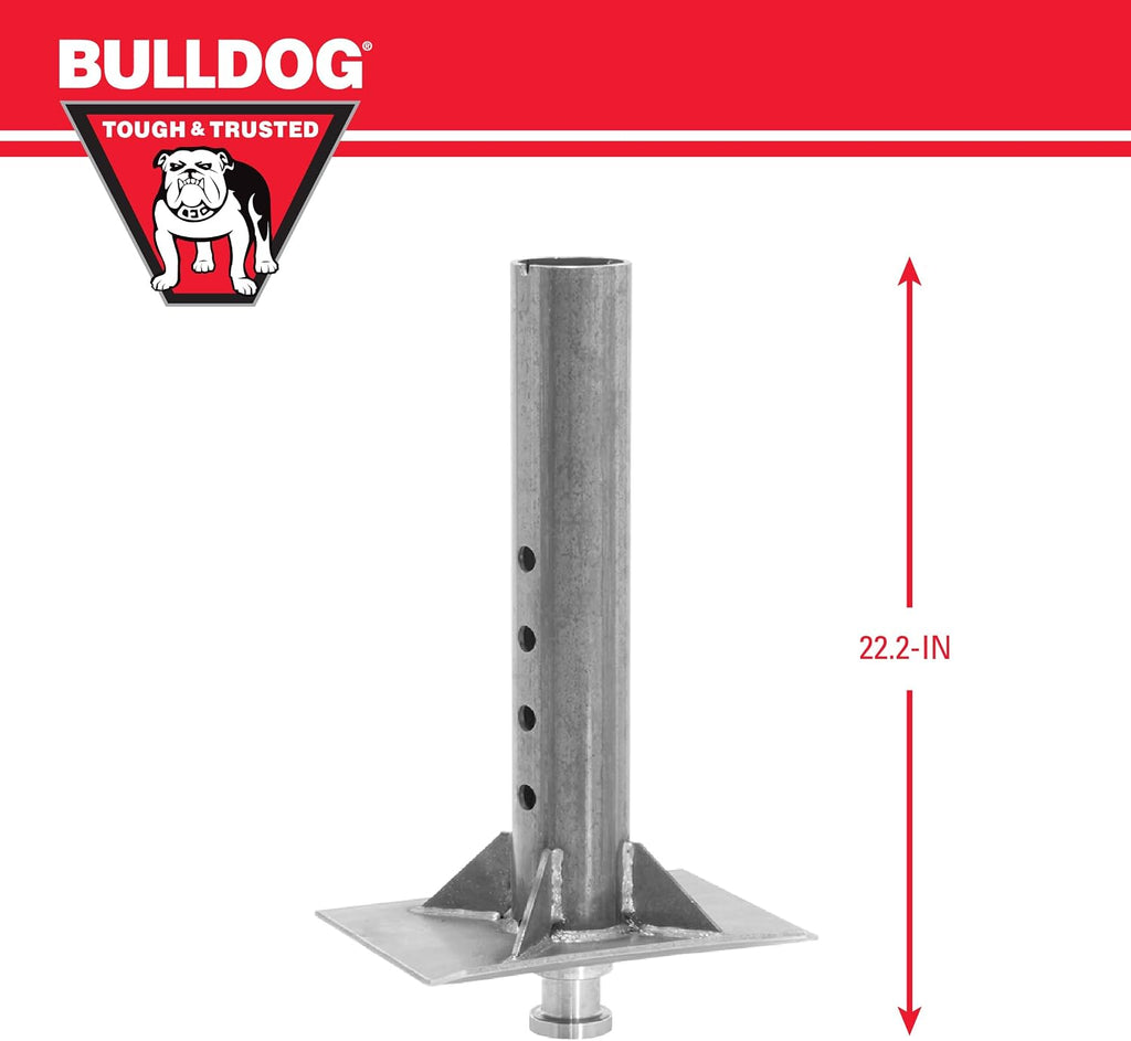 Bulldog 0289640300 Gooseneck Coupler, 2-5/16 Inch Diameter, 4 in. Diameter x 22.2 Inch Inner Tube Only, 25,000 lbs. Capacity, Round, Raw