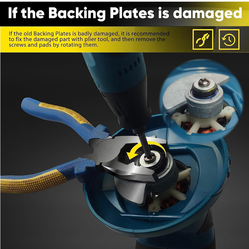 Backing Pads Compatible with Saker, GEVEELIFE, Eioehtl, TEETOK, Takuoo, Color Tree, DmgicPro, LOTKEY, Carrkoopy Cordless Buffer, Saker Buffer Pads, 6 Inch 2 Pack Buffer Polishing Backing Plates
