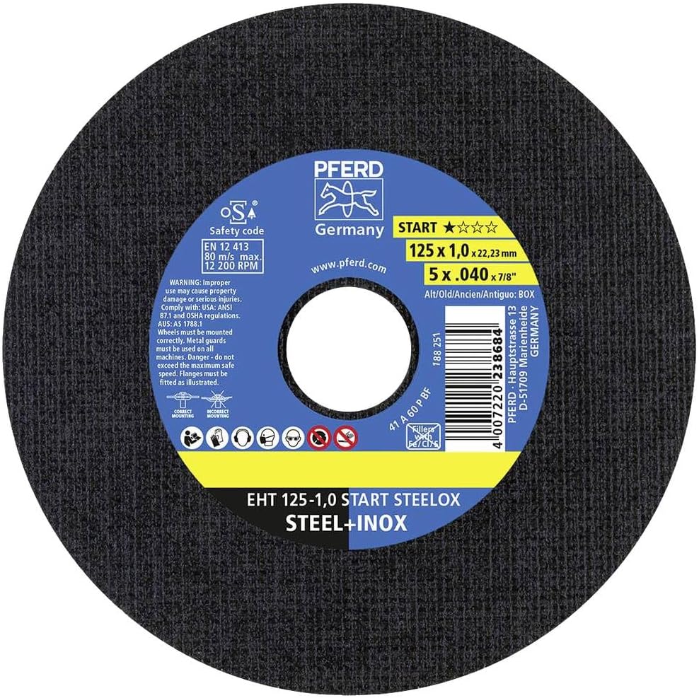 pferd 1.0 mm cutting discs box - 25 shown in use