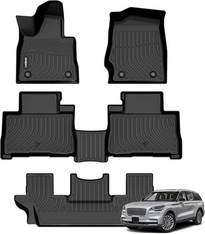 GINOWY-Floor Mats for Lincoln Aviator 2020-2024 2025, Car Mats for Lincoln by GINOWY