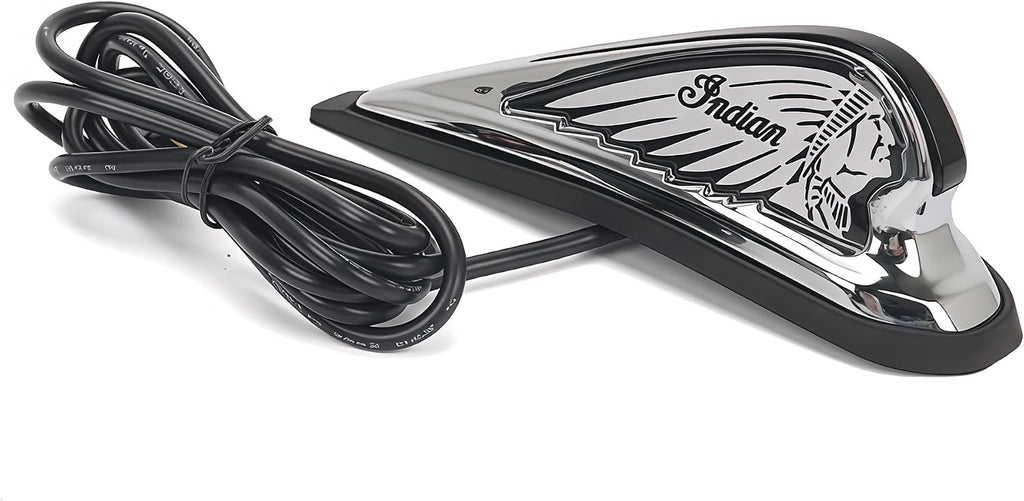 Front Fender Tip LED Headdress Light Aluminum Motorcycle Accent Running Lamp Compatible with Indian Challenger Roadmaster Pursuit Chieftain Limited Dark Horse 2020-2025(Black)