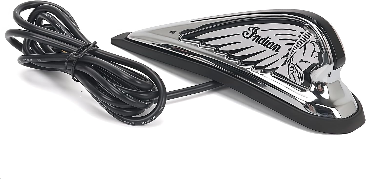 Front Fender Tip LED Headdress Light Aluminum Motorcycle Accent Running Lamp Compatible with Indian Challenger Roadmaster Pursuit Chieftain Limited Dark Horse 2020-2025(Black)