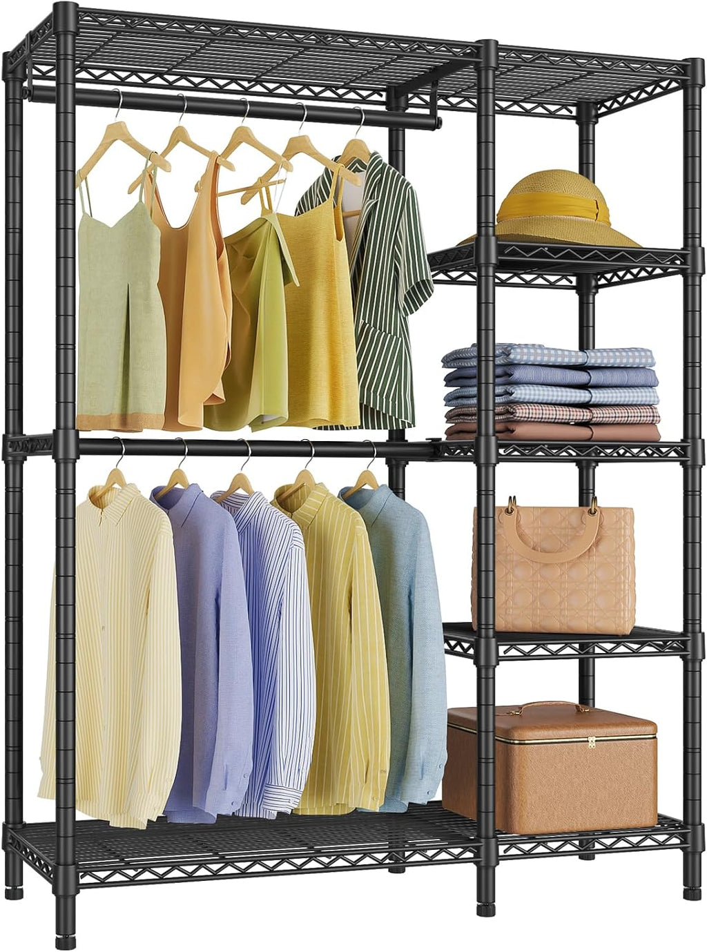 vipek v7 clothes rack with shelves heavy duty, main product view