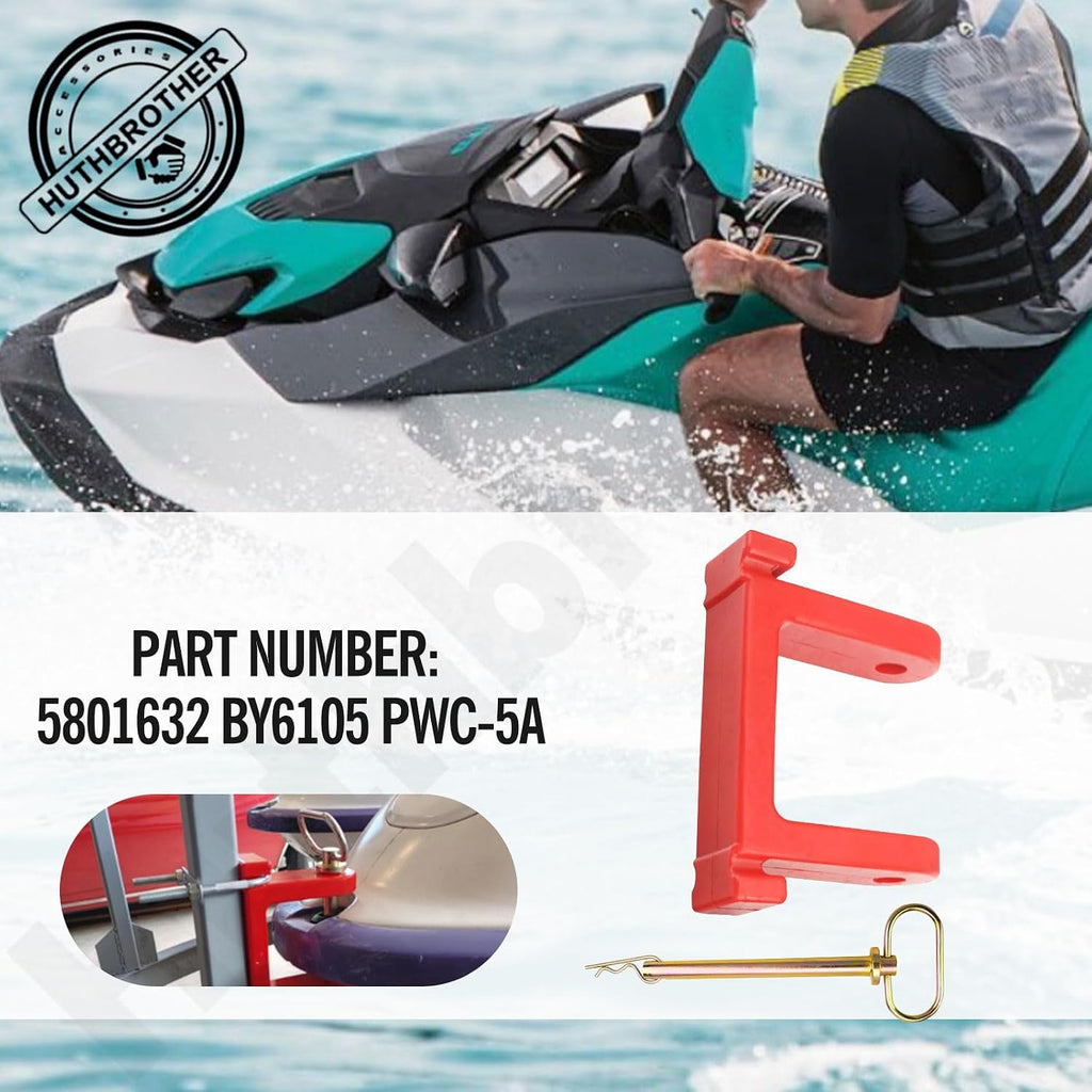 5801632 Trailer Bumper & Hitch Pin, Compatible with Sea-Doo PWC Bow Stops PWC-5A, Jet Ski Waver Runner,