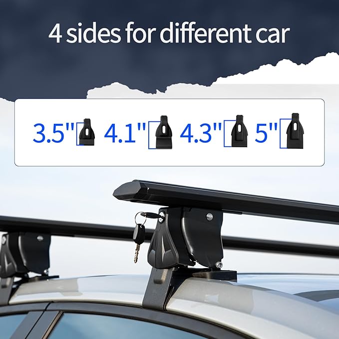 Universal 55" Roof Rack Cross Bars, Adjustable Car Top Roof Rack, Aluminum - Image 4