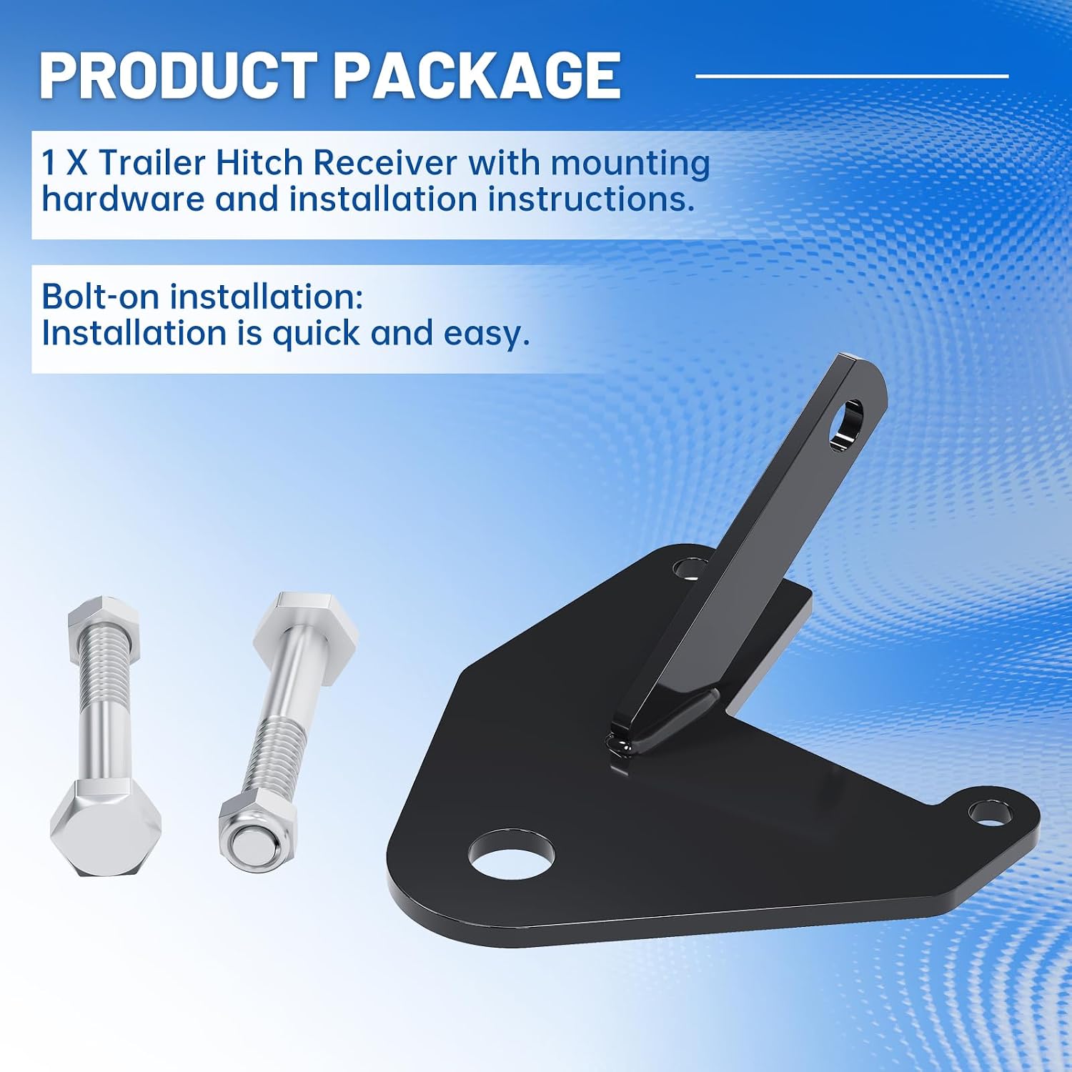 ECOTRIC Trailer Hitch Receiver Ball Mount 3/4" Compatible with 1997-2023 Honda Recon 250 TRX250 ATV Trailer Hitch Heavy Duty