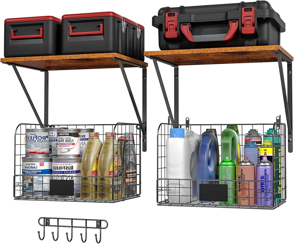 2 Pack Garage Shelves Wall Mounted