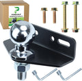 [Upgraded Universal Heavy Duty Zero Turn Mower Trailer Hitch | Include Chrome Trailer Hitch Ball, 3,500 lbs, 2 Inch Diameter, 3/4 x 2-Inch Shank and L Socket Wrench