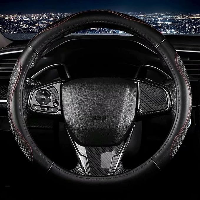 Leather - Car Steering Wheel Cover 15 inch Universal Fit Microfiber Steering - Image 2