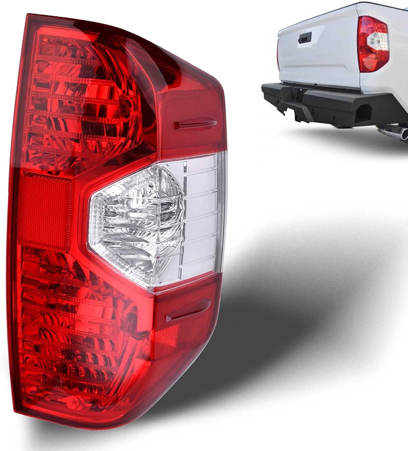 Tail Light Compatible With Toyota Tundra 2014-2021 Pickup Right Passenger Side Taillight Rear Brake Lamp Assembly without Bulb Replace# 81550-0C100