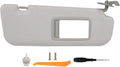 Right Passenger Side Sun Visor Compatible with 2011-2016 Hyundai Elantra (Not for GT Models) Sunvisor Replacement with Clip & Screws, Replaces# 85210-3X040-TX (Color Gray)