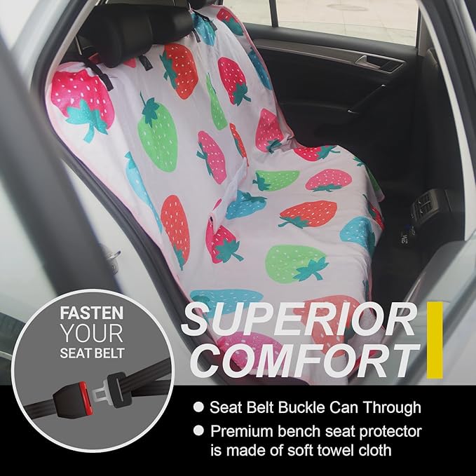 Back Seat Cover for Car Trucks Van SUV, Waterproof Rear Bench Towel Seat Covers - Image 2