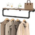 industrial pipe clothes rack,hanging rod,37.6×10.2×5.9 inch, main product view