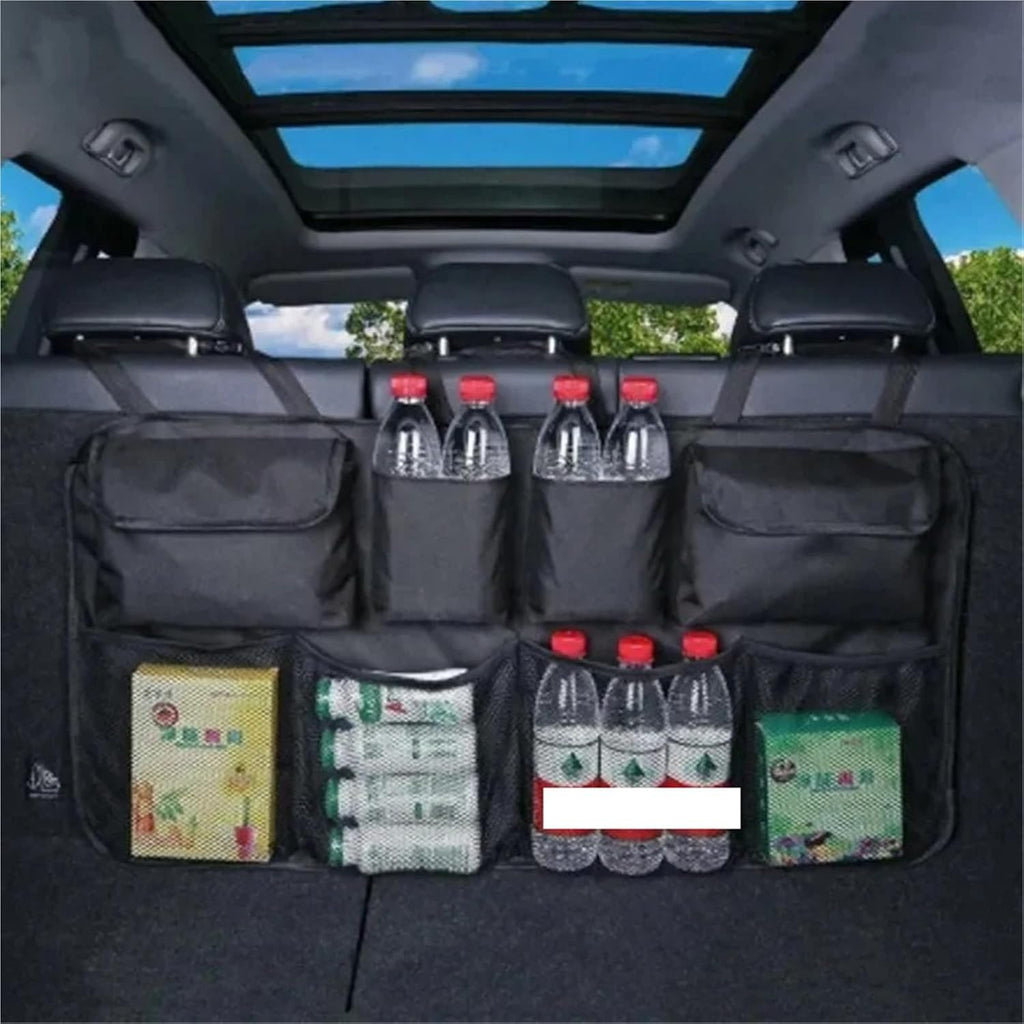 Universal Car Truck Bag Rear Seat Storage Organizer Large Capacity Loading Mesh Support Pocket(Upgraded A)