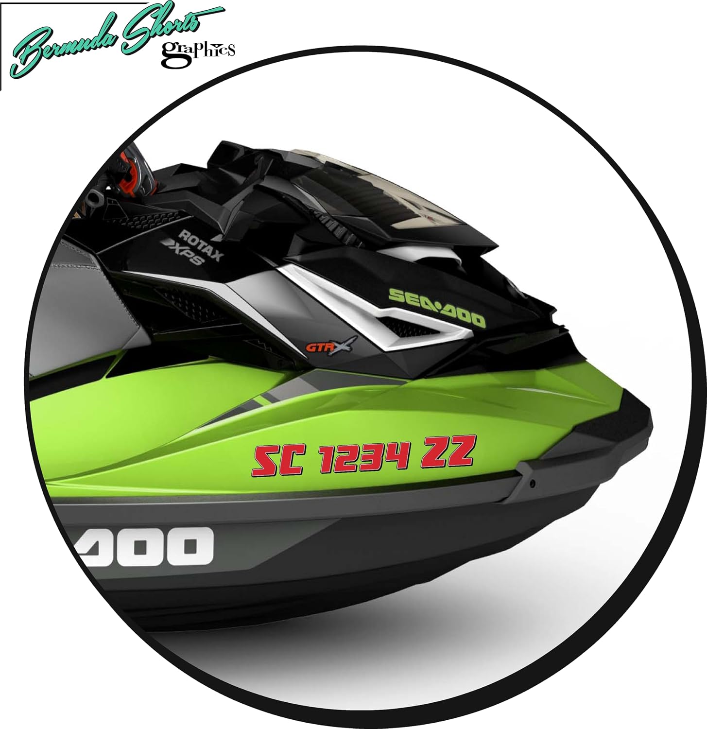 Boat Registration Numbers & Letters 2CL / 2 Pack Custom 3" Boat & Jetski PWC Stickers