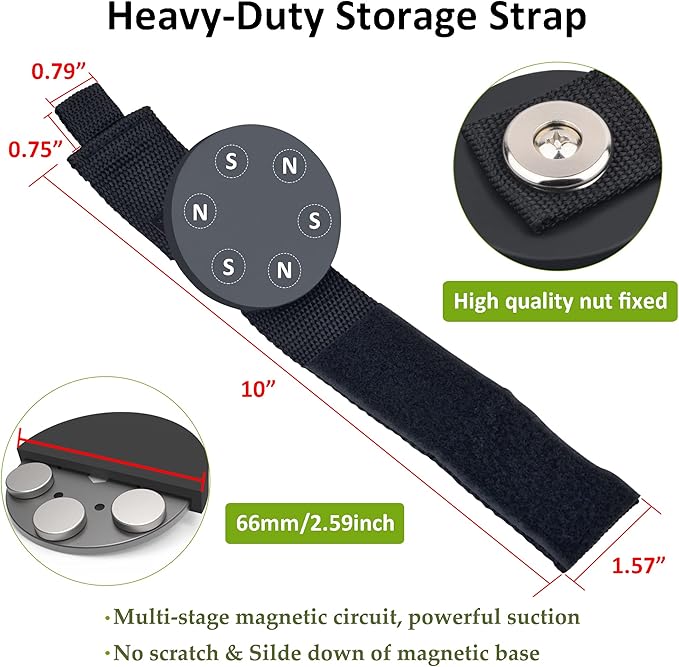 ULIBERMAGNET Strong Magnetic Storage Straps, Heavy Duty Magnetic Garage Storage - Image 6