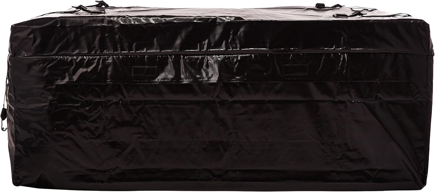 Rightline Gear Ace 2 Weatherproof Rooftop Cargo Carrier for Top of Vehicle, Attaches With or Without Roof Rack, 15 Cubic Feet, Black