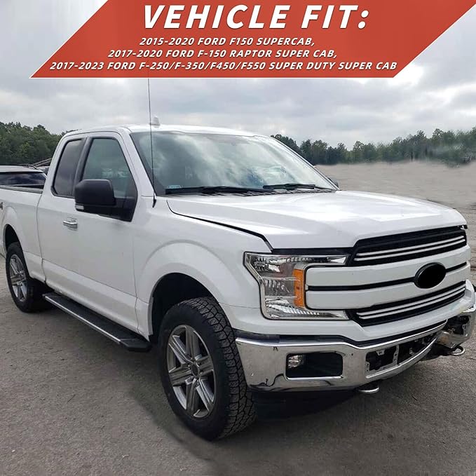 in Channel Rain Guards Fit for 2015-2020 Ford F150 Super Cab, 17-20 F150 Raptor - Image 2