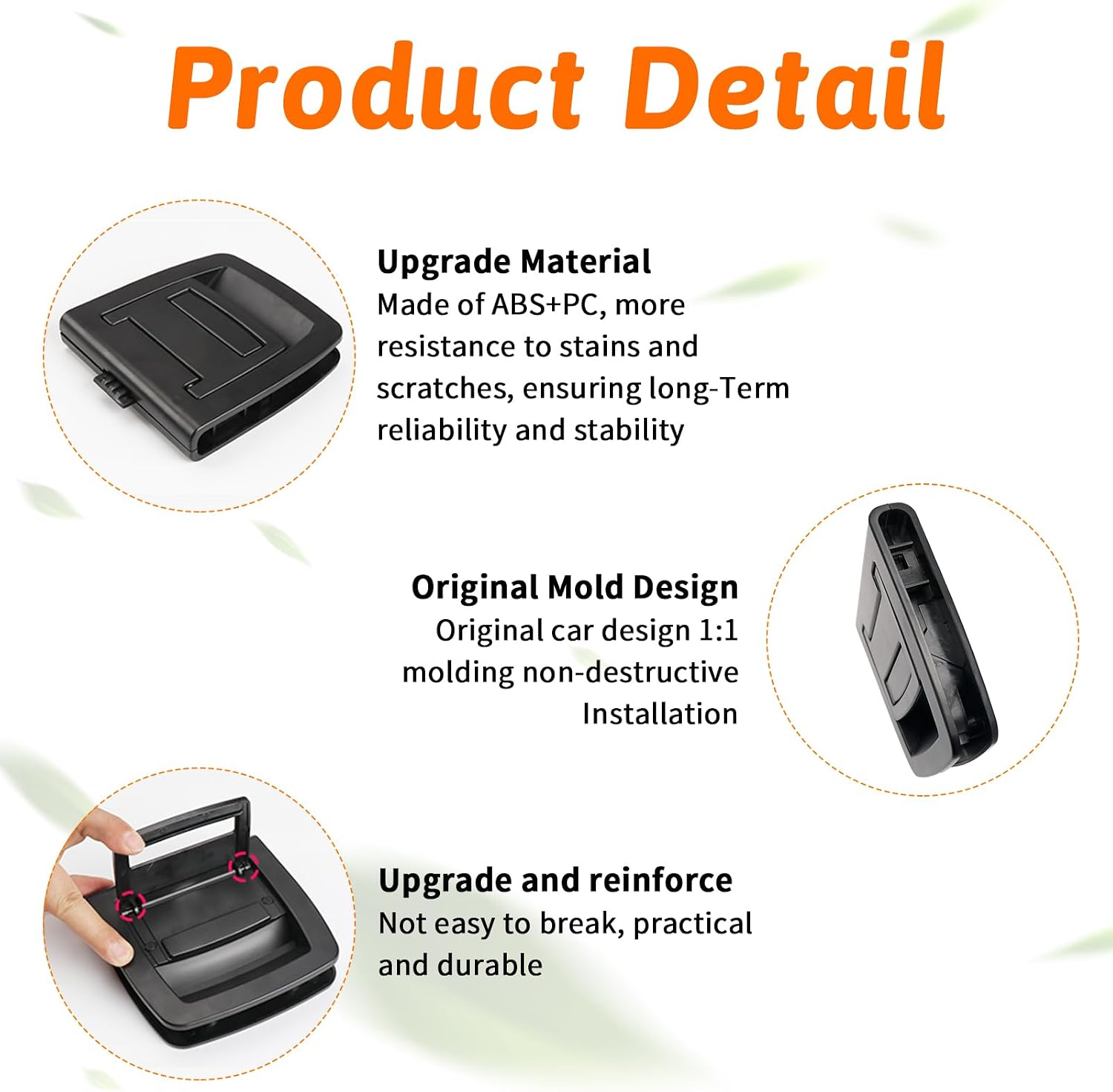 Rear Trunk Floor Mat Handle 51479120283 for BMW X5 E70/F15 (2006-2018), X6 E71/F16 (2007-2019) – Replacement Without Locking Function（Black）