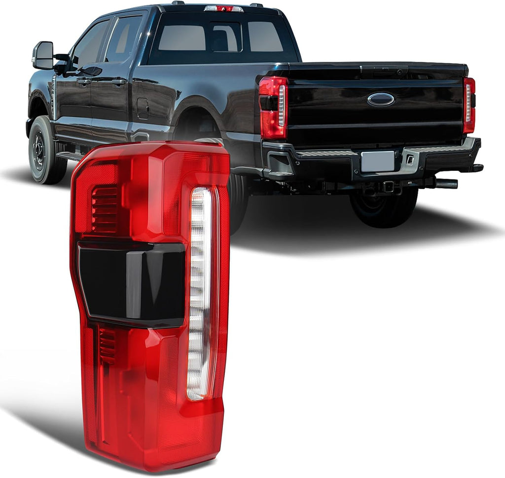 Tail lights Fit for 2023-2025 Ford F250 F350 Super Duty | w/Blind Spot Halogen Rear Light Taillight Rear Brake Lamp Assembly OE:PC3Z13405B FO2800294(W/Blind Spot, Left Driver Side)