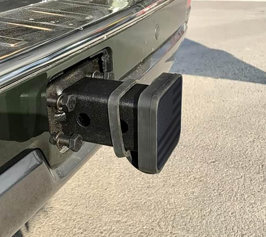 2 Inch Trailer Hitch Cover, Tow Hitch Cover for Cars/Trucks/ATV | Fits Standard 2" Receivers, Tool-Free Push-In Install & Pull-Out Removal, Weather-Resistant, Blocks Dust & Moisture Black