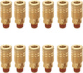 1/4 inch brass male industrial coupler, 12 pack, main product view