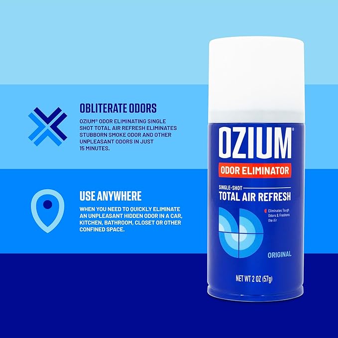 OZIUM® Air Freshener Odor Eliminator, 2oz Single Shot Total Air Refresh & Car - Image 3