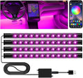 Winzwon Led Lights for Halloween Car Accessories Interior, Christmas White Elephant Gifts for Him Her Men Women Teen Boys Girls, APP Control with USB Port Color Change Lights for Truck Decor