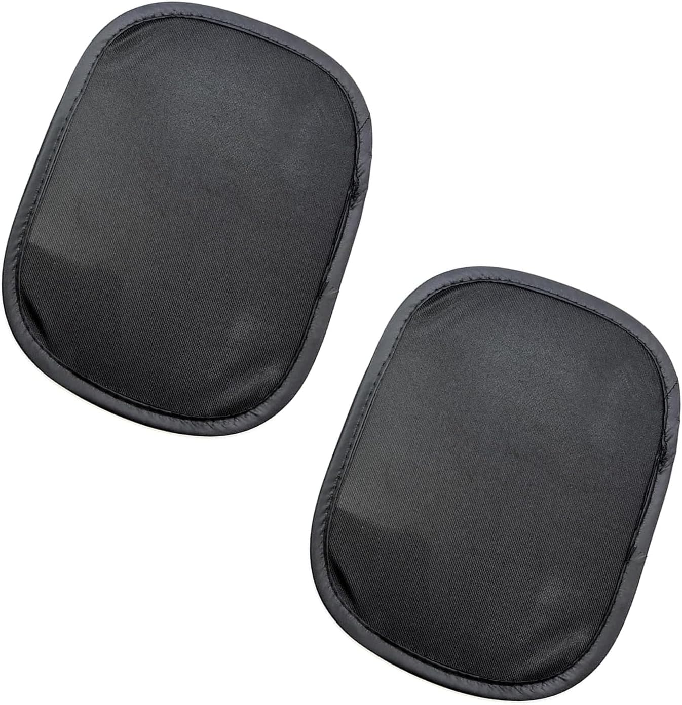 2 PCS Car Miniature Static Cling Window Shade, Nylon Yarn Small Static Cling Sunshade, 9.25" x 6.7" Electrostatic Film Car Side Window Sun Shade, Universal for Most Vehicles (Black)