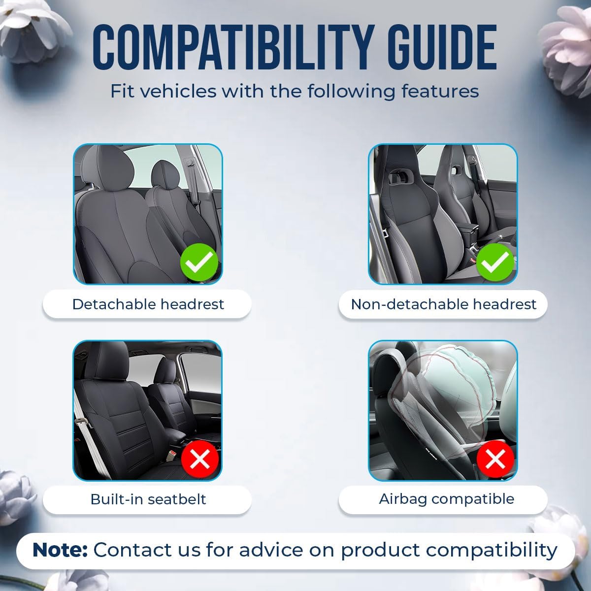 genany fantasy fruit pattern car seat covers, 2-piece shown in use
