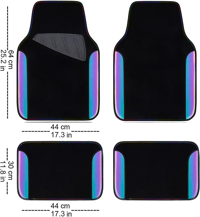 CAR PASS Chameleon Iridescent Reflective PU Leather&Waterproof Universal Carpet - Image 4