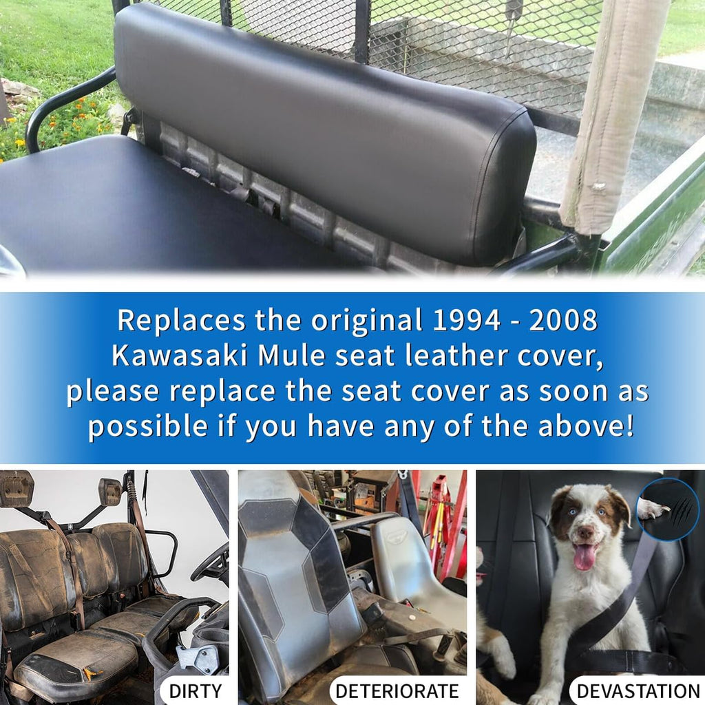 Front Bench Seat Cover Replacement for 1993-2008 Kawasaki Mule 2500 2510 3000 3010