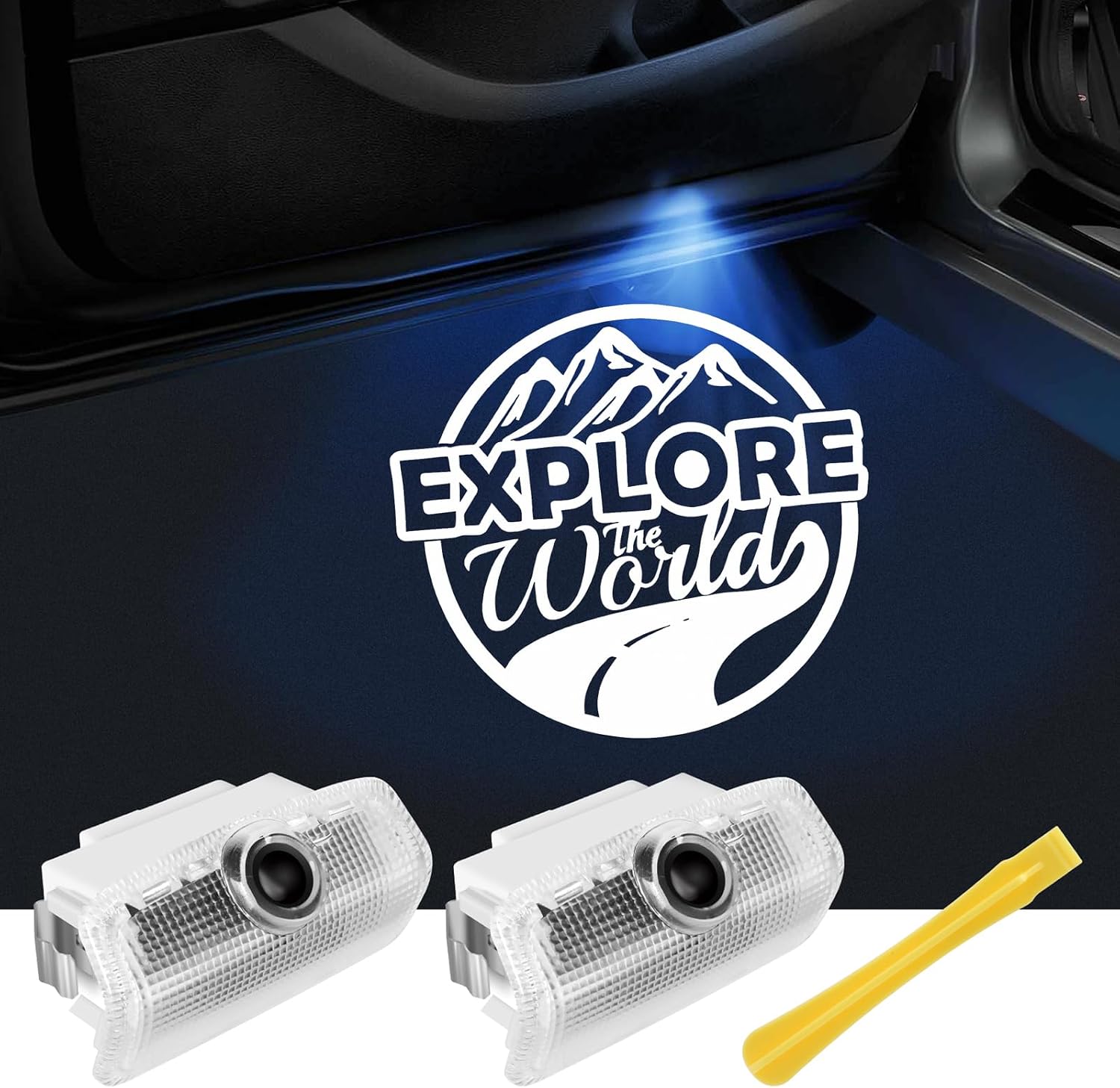 No Fade Car Door Lights Logo Compatible with Infiniti, LED Welcome Lights Accessories for Q50 Q60 Q70 G25 G37 QX50 QX56 QX60 QX70 QX80