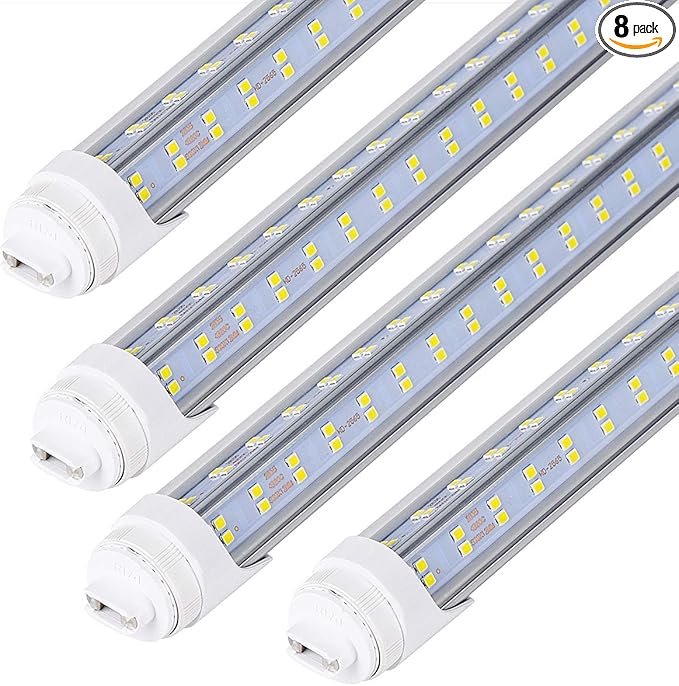 10PCS, LED Shop Light 8FT Tube, 2 Pin LED Tube Lights 270 Degree Angle by FTUBET