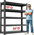 5 Shelf Heavy Duty Garage Shelving – Durable Metal Storage Shelf Organizer