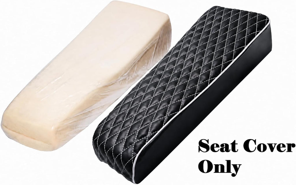 JMCHstore White Diamond Stitch Seat Cover for Coleman ct200u Mini Bike 196cc Baja DB30, Hisun ct200u 196cc 200cc Trail Bike Cushion Replacement Parts