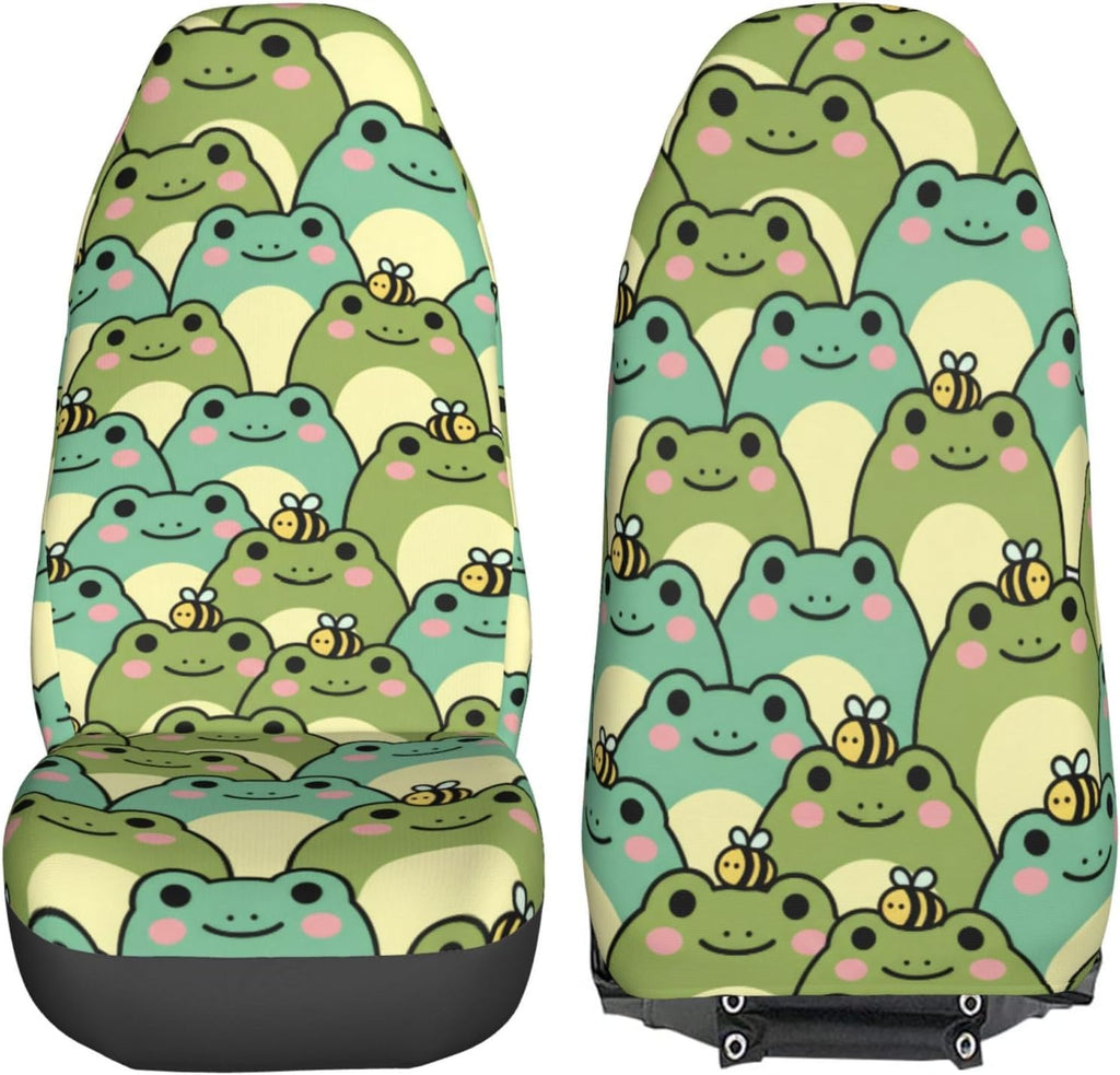 delerain car seat covers set 2pcs, cute chubby, close-up detail