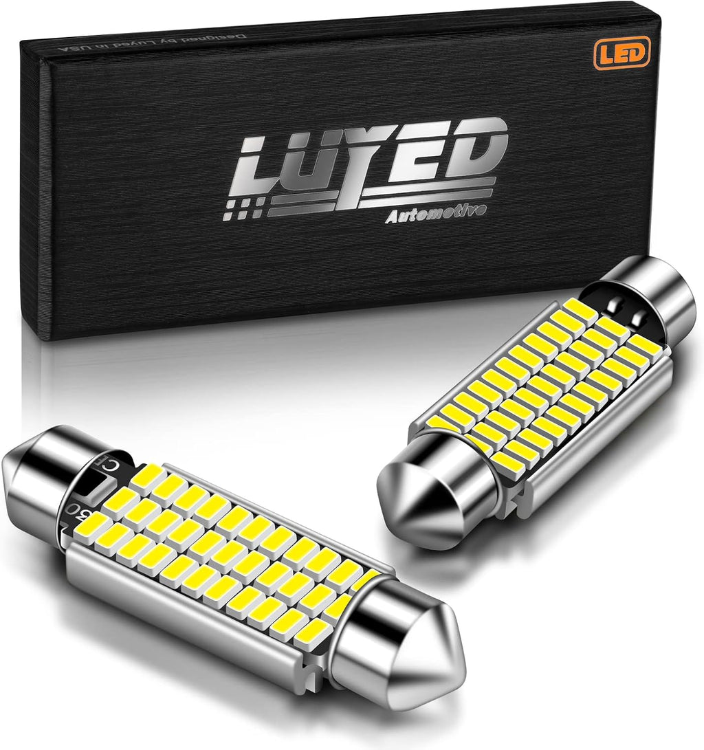 569 578 LED Dome Light Bulbs 3014 33-EX Chipsets Canbus Error Free 211-2 212-2 41mm 1.65in LED Bulbs Used for Car Map Light Interior Light,Xenon White,Pack of 2