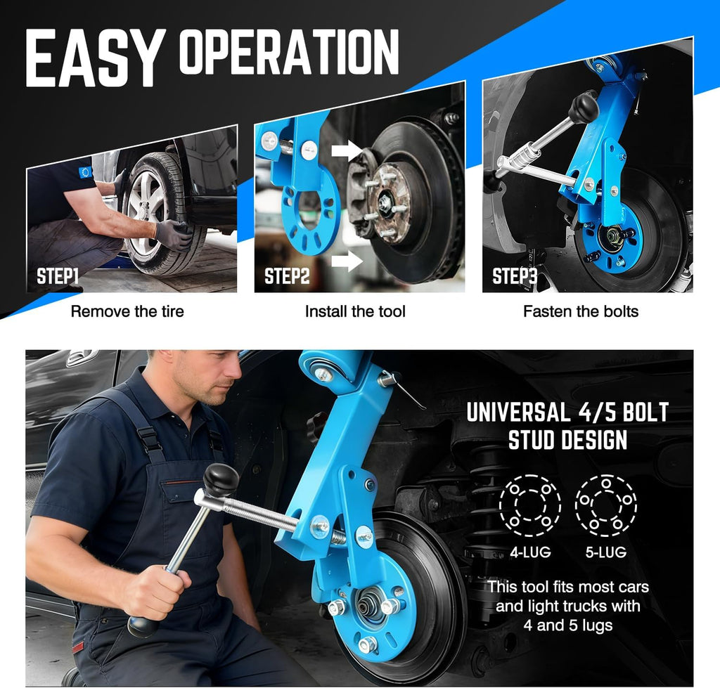 DNA MOTORING TOOLS-00249 Fender Roller Reforming Extending Tool Heavy Duty Wheel Arch Roller Flaring Former for Automobile Maintenance, Blue
