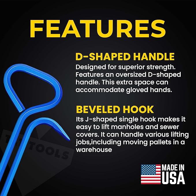 T&T Tools 36-Inch Manhole Hook - Image 2