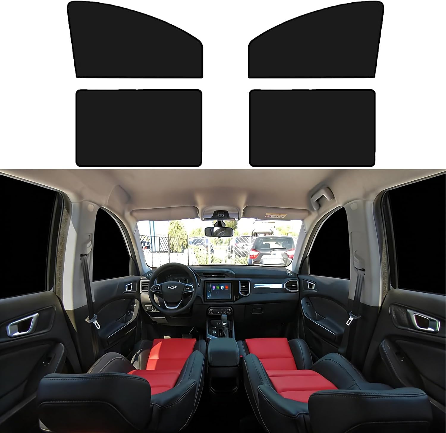 Car Window Shades, 4 Pcs Car Window Privacy Covers, Magnetic Side Windows Sun Shade Keeps Cooler for Breastfeeding, Taking a nap, Changing Clothes, Camping and Daily Use