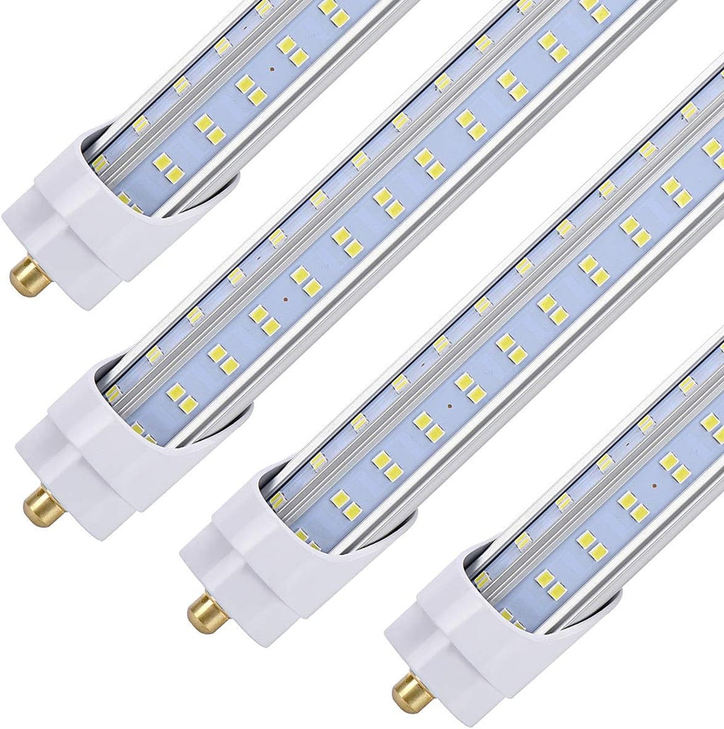 10 Pack, 8 Foot LED Bulbs, 150W 19000lm 5000K Daylight, Super Bright, T8 T10