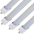 10 Pack, 8 Foot LED Bulbs, 150W 19000lm 5000K Daylight, Super Bright, T8 T10